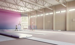 1 800 kvadratmeter gymnastik- och trampolinhall till Mölnlycke Fabriker